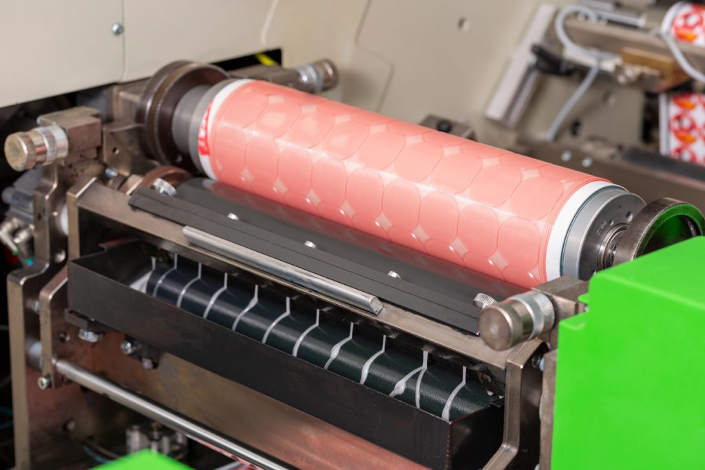 Custom label printing services including flexographic printing